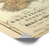 Taalkaart van de Britse eilanden Poster (Hoek)