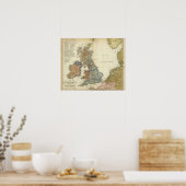 Taalkaart van de Britse eilanden Poster (Keuken)