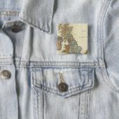 Taalkaart van de Britse eilanden Vierkante Button 5,1 Cm (In situ)
