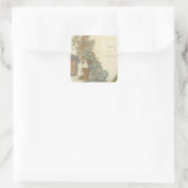 Taalkaart van de Britse eilanden Vierkante Sticker (Tas)