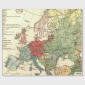  taalkaart van Europa (1907) Cadeaupapier (Vlak)