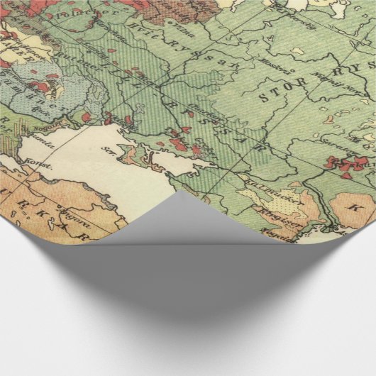  taalkaart van Europa (1907) Cadeaupapier (Hoek)