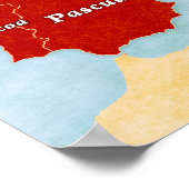 Taalkaart van Europa: Pasen Poster (Hoek)