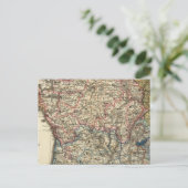 Taalkaart van Frankrijk Briefkaart (Staand voorkant)