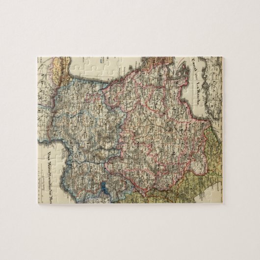 Taalkaart van Frankrijk Legpuzzel (Horizontaal)