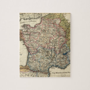 Taalkaart van Frankrijk Legpuzzel