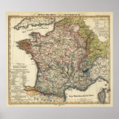 Taalkaart van Frankrijk Poster (Voorkant)