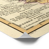 Taalkaart van Frankrijk Poster (Hoek)