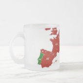 Taalkaart van het Tea Europe Bevestigde glazen Mok (Links)