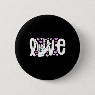 Taalliefde is ook een soort doof bewustzijn ronde button 5,7 cm