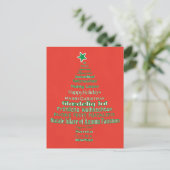 Taalstructuur voor prettige kersttypografie briefkaart (Staand voorkant)
