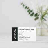 Taalvertaler Visitekaartje (Staand voorkant)