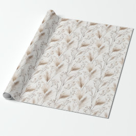 Taan Crème Bruin Strandgras Cadeaupapier