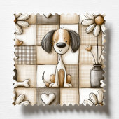 Taan en Bruin Patchwork Hond Patroon Huisdierverzo Schort
