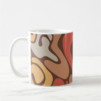 Taan en roest warm spiraalspoelpatroon koffiemok