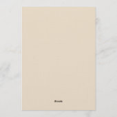 Taan Ethische Botanische Bruiloft Kaart (Achterkant)