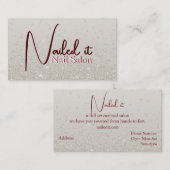 Taan glitterend  visitekaartje (Voorkant / Achterkant)