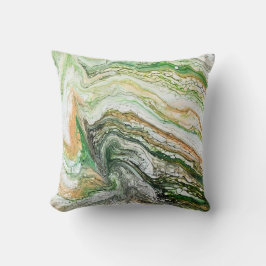 Taan groen abstract kussen