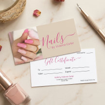 Taan Roze Heet Roze Nagelsalon Cadeaubon