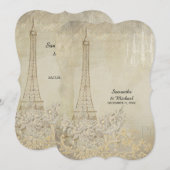 Taan verouderd Parijs Parijse stijl koppel douche Kaart (Voorkant / Achterkant)