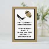 Taan Voetbal Trouw Save The Date Aankondiging (Staand voorkant)