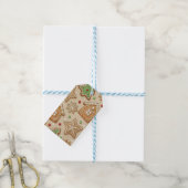 TAANBRUINE KERSTGINGERBREADKOEKJES CADEAULABEL (Met Touw)
