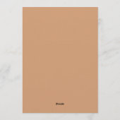 Taanroze botanische romantische bruiloft kaart (Achterkant)