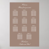 Taap 11 Poster Tafel Wedding Seating Chart (Voorkant)