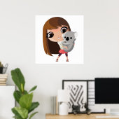 Taara en Pudding the Koala Poster (Thuiskantoor)