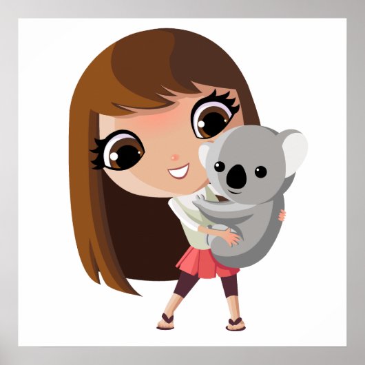 Taara en Pudding the Koala Poster (Voorkant)