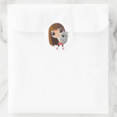 Taara en Pudding the Koala Ronde Sticker (Tas)