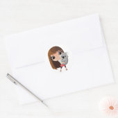 Taara en Pudding the Koala Ronde Sticker (Envelop)