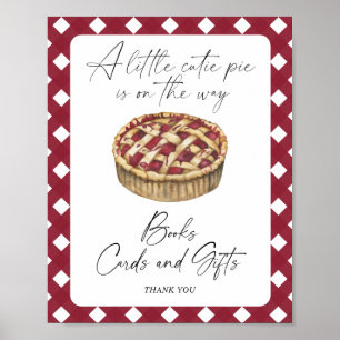 Taart baby shower banner boeken kaarten en cadeaus poster