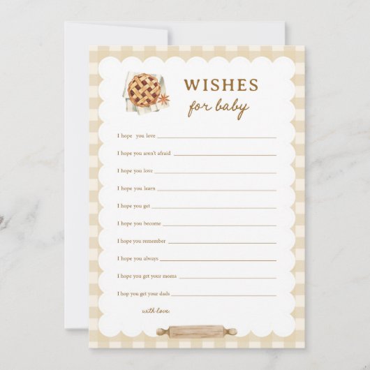 Taart baby shower wensen voor baby advieskaarten kaart (Voorkant)