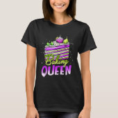 Taart bakken Queen Cupcake Bakkers banketbakkers T-shirt (Voorkant)