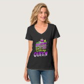 Taart bakken Queen Cupcake Bakkers banketbakkers T-shirt (Voorkant volledig)