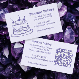 Taart Bakkerij Dessert Catering AANGEPASTE QR Hand Visitekaartje
