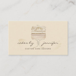 Taart Bakkerij Gebak Patisserie Crème Beige Visitekaartje