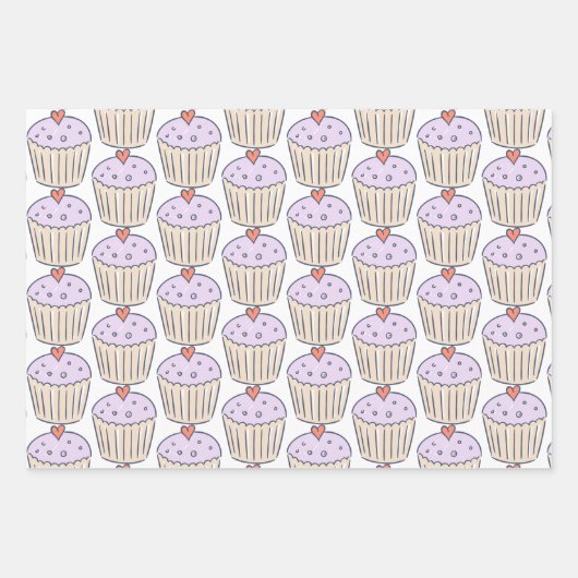 Taart | Ballonnen en Bunting Inpakpapier Vel (Voorkant 3)