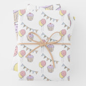 Taart | Ballonnen en Bunting Inpakpapier Vel (In situ)