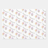 Taart | Ballonnen en Bunting Inpakpapier Vel (Voorkant)