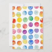 Taart Ballonnen Regenboog Meisjes Verjaardagsfeest Kaart (Achterkant)