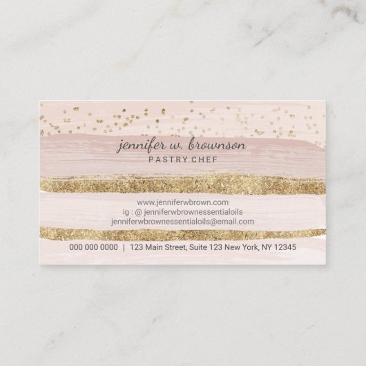 Taart Bloemen Bakkerij Script Patisserie Visitekaartje (Achterkant)