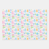 Taart Cadeaus Ballonnen 5e Verjaardag Inpakpapier Vel (Voorkant 3)