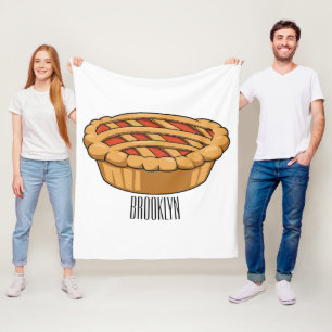 Taart cartoon illustratie fleece deken