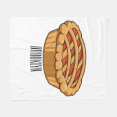 Taart cartoon illustratie fleece deken (Voorkant (Horizontaal))