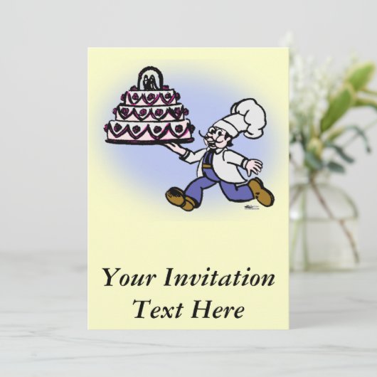 Taart Chef Kaart (Staand voorkant)