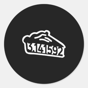 Taart dag 3.14 grappige wiskunde grap nerd mannen ronde sticker