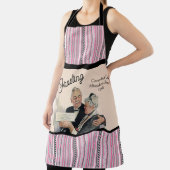 Taart en fouten, persoonlijk vintage grappige roze schort (Insitu)