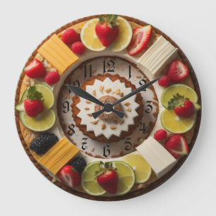 Taart en fruit grote klok